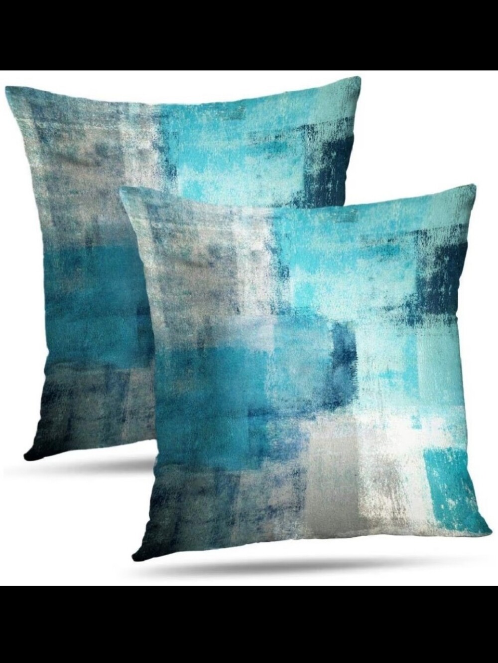 💕NWOT Abstract Turquoise/Teal/Grey 20x20 Pillow Covers